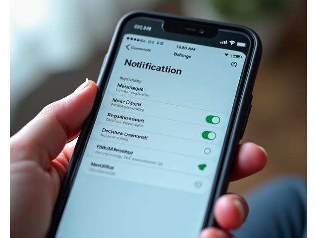 A smartphone screen displaying a clean notification interface with icons for messages, comments, and likes, signifying customizable alerts.