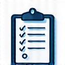 Icon representing a health assessment form.