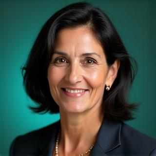 Professional headshot of Dr. Maya Singh, a thoughtful and experienced female coach with a medical background.