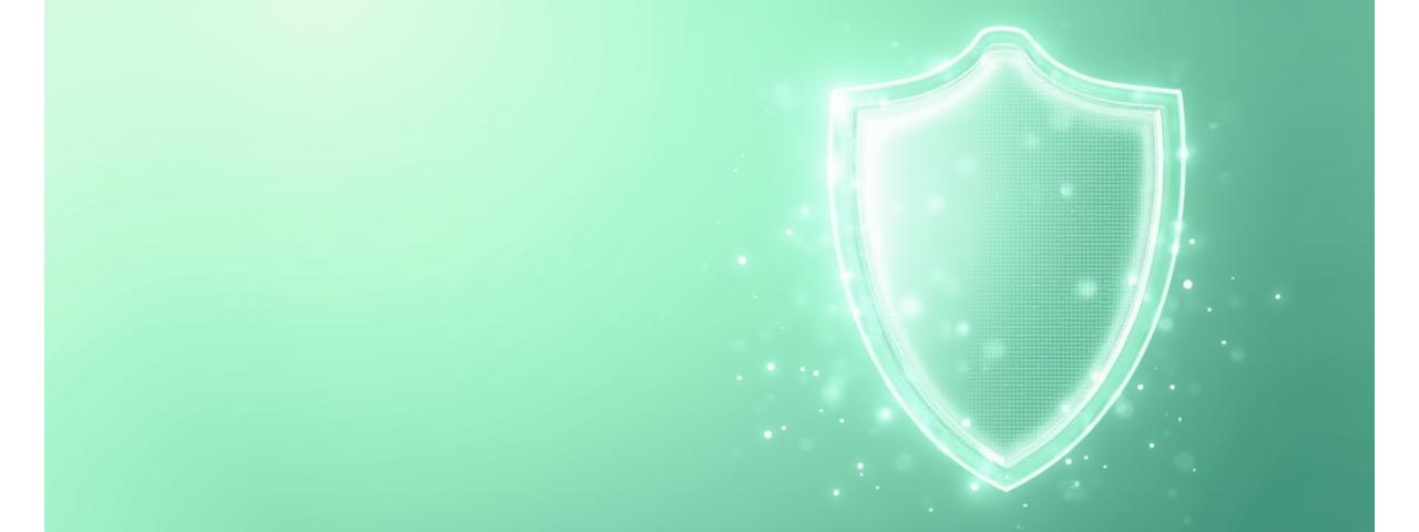 Abstract image of a transparent data shield protecting interconnected wellness concepts.