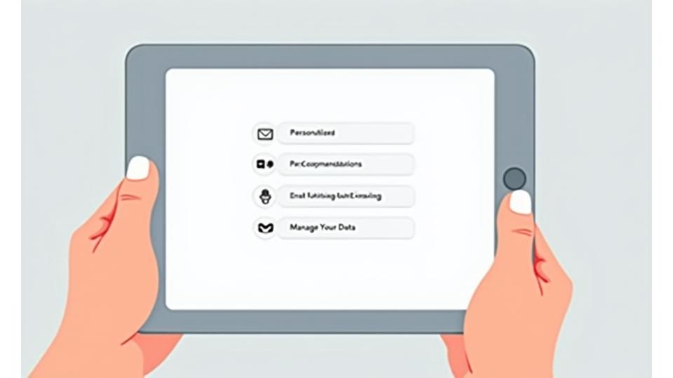 Digital interface showing user privacy settings with toggle switches and clear options.