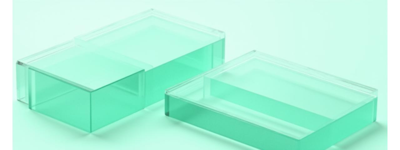 An abstract image representing clarity and trust through a balanced, transparent design.